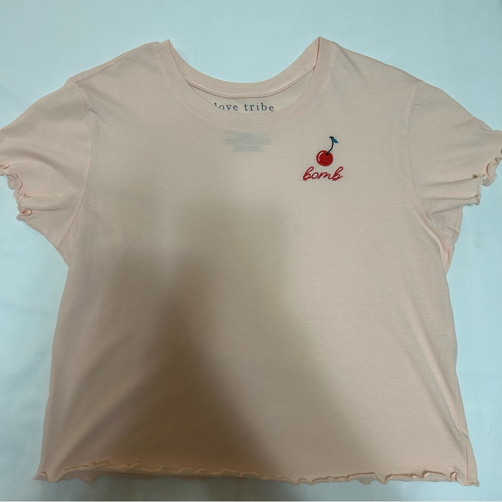 Cherry Bomb Ruffle Crop Top